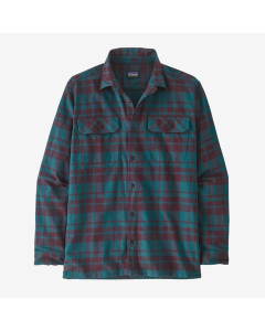 Patagonia l/s organic cotton midweight fjord flannel shirt ice caps belay blue