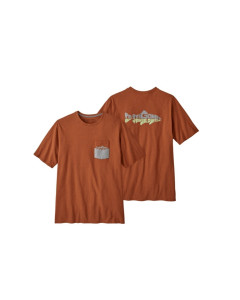 Patagonia m's wild waterline pocket responsibili tee fertile brown 