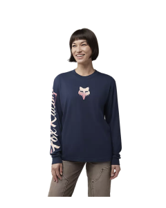 Fox racing w scripted t-shirt maniche lunghe donna midnight 2025