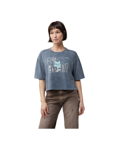 Fox racing w throttle oversized crop tee dark vintage 2025 maglia donna