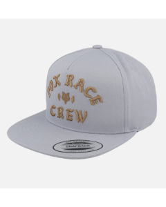 Fox racing race crew snapback hat steel grey 2025 cappellino