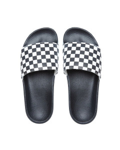 Vans la costa slide-on checkerboard true white black